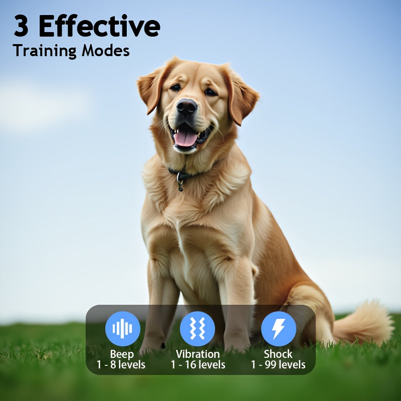 Electronic Dog Training Collar With Remote Waterproof Rechargeable Device