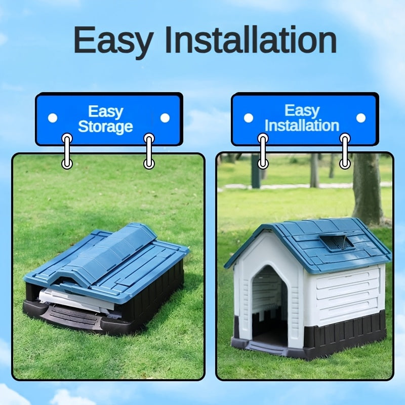 1pc Outdoor High Quality Dog House for Small Dogs Under 66LB