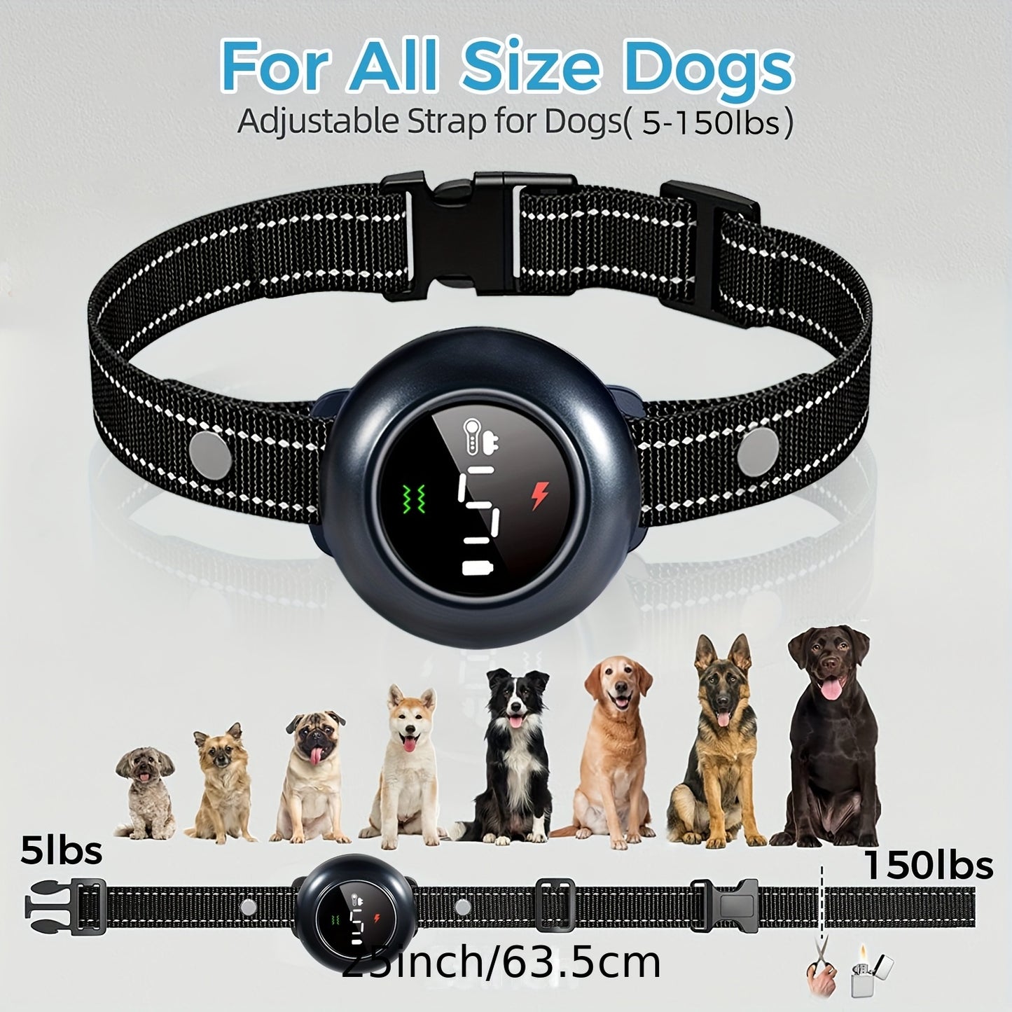2-in-1 Dog Shock Collar & Dog Bark Collar With Remote