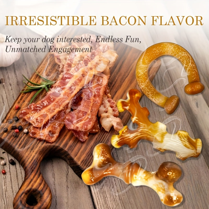 Durable Nylon Dog Chew Toys Bacon Flavor Pack