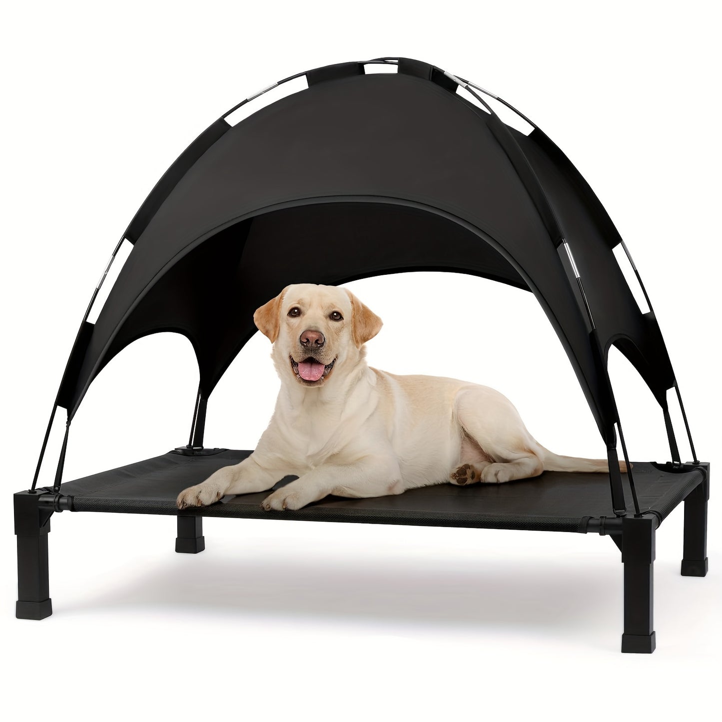 Elevated Outdoor Dog Bed With Canopy And Shade Tent
