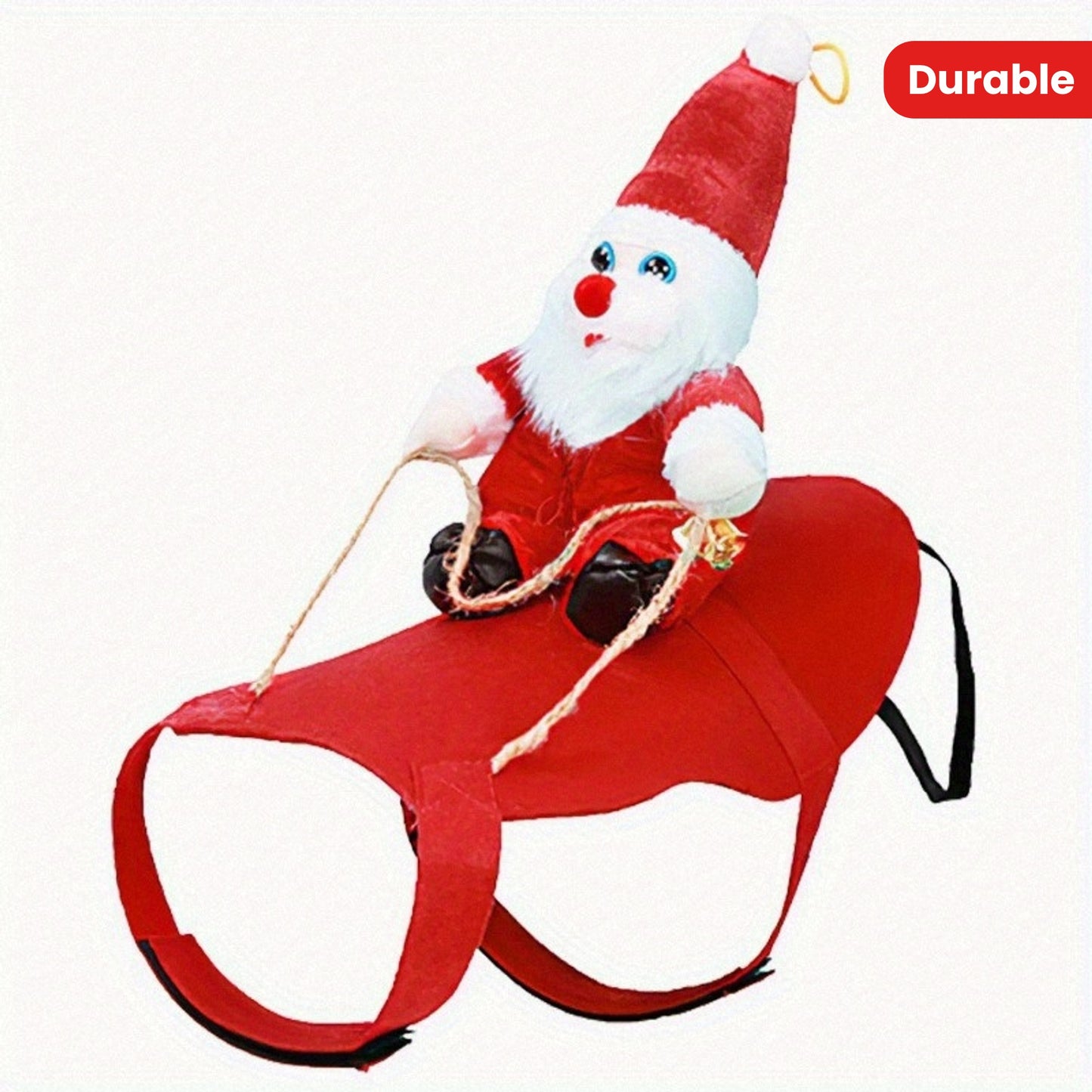 Santa Claus Sleigh Costume for Pets Perfect for Holiday Fun