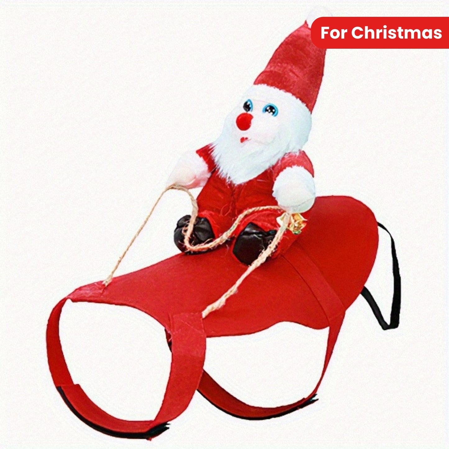 Santa Claus Sleigh Costume for Pets Perfect for Holiday Fun