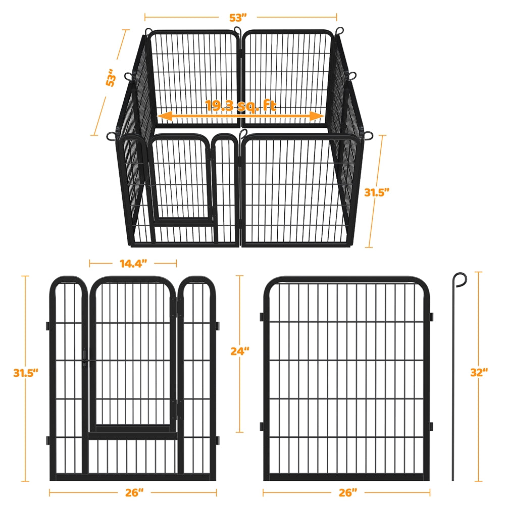Costoffs Metal Pet Playpen Panels for Indoor and Outdoor Use