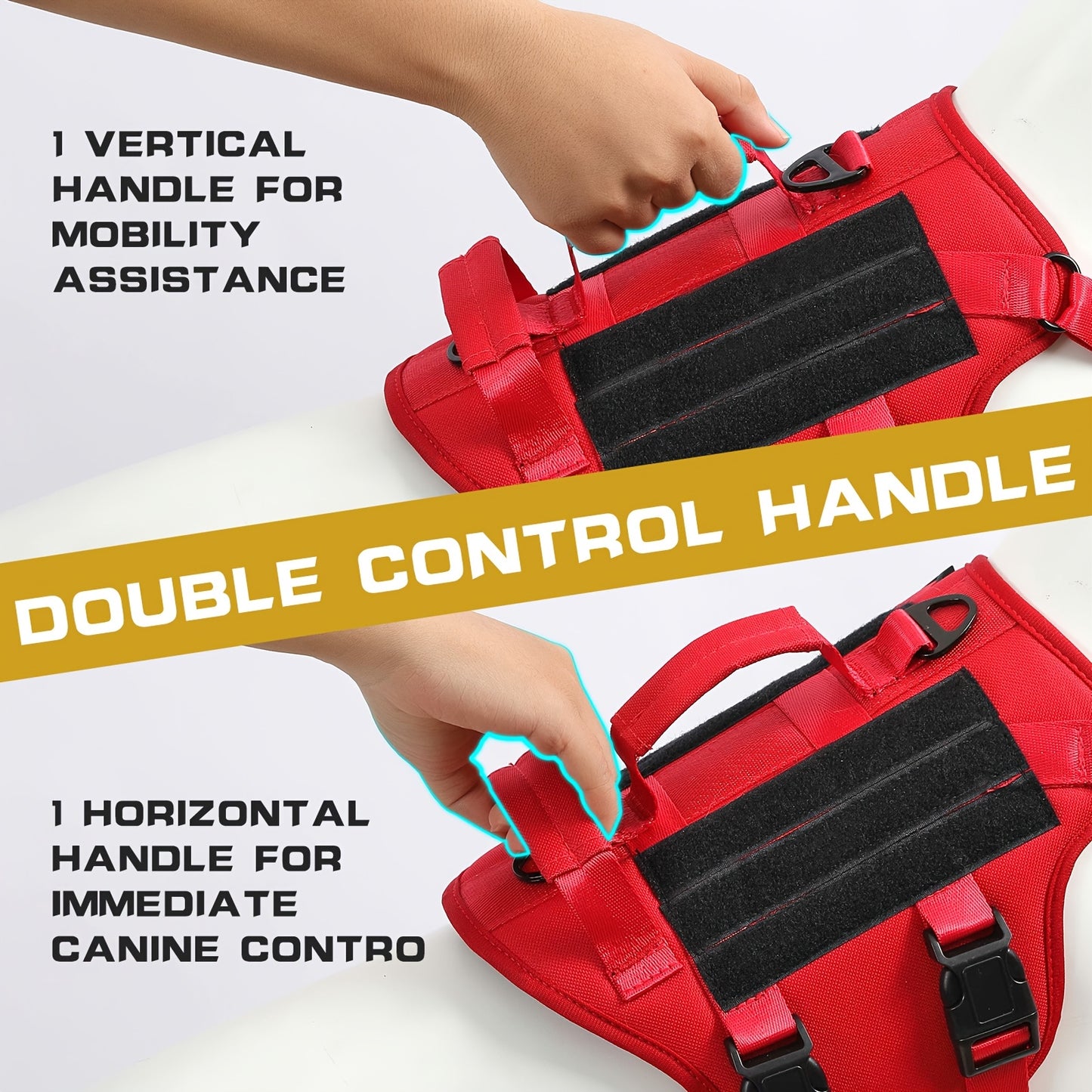 Escape-Proof Dog Harness - Reflective No-Pull Vest for Large Dogs