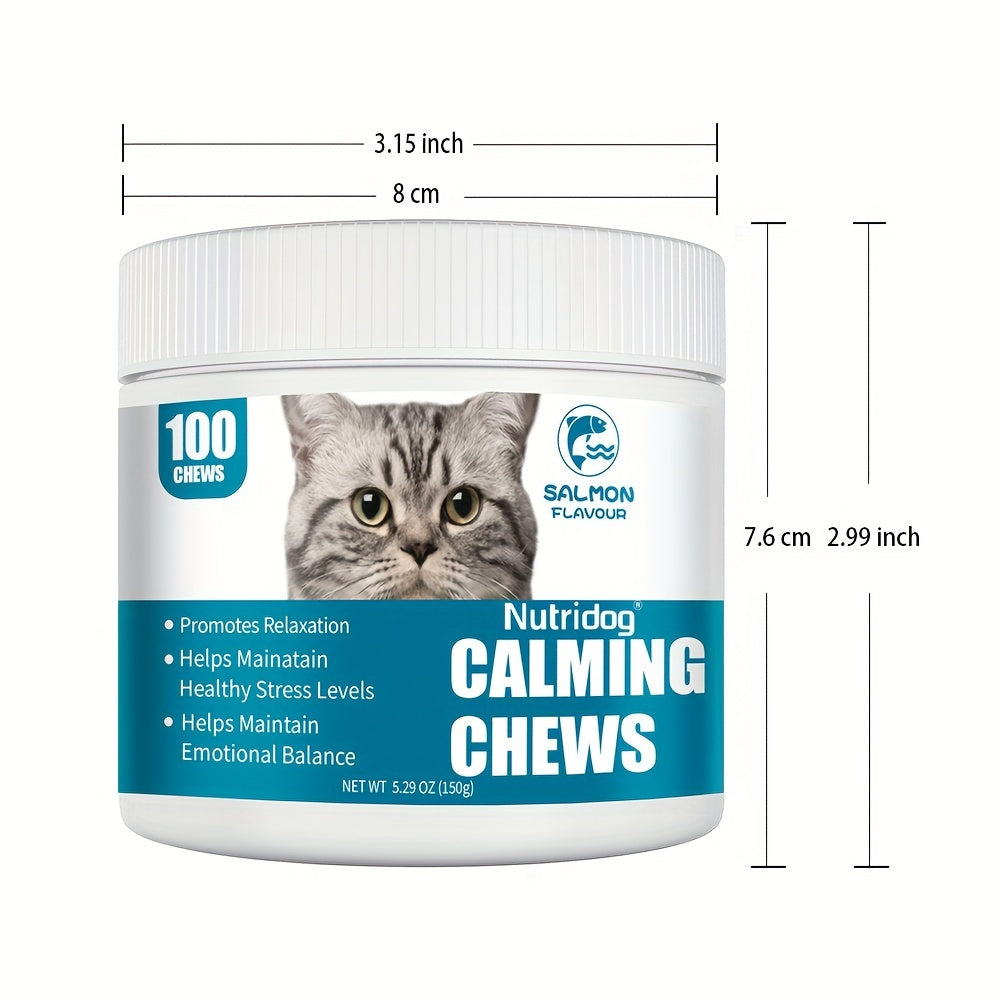 100 Soft Chews Calming Support For Cats - Relax Herbal Chews