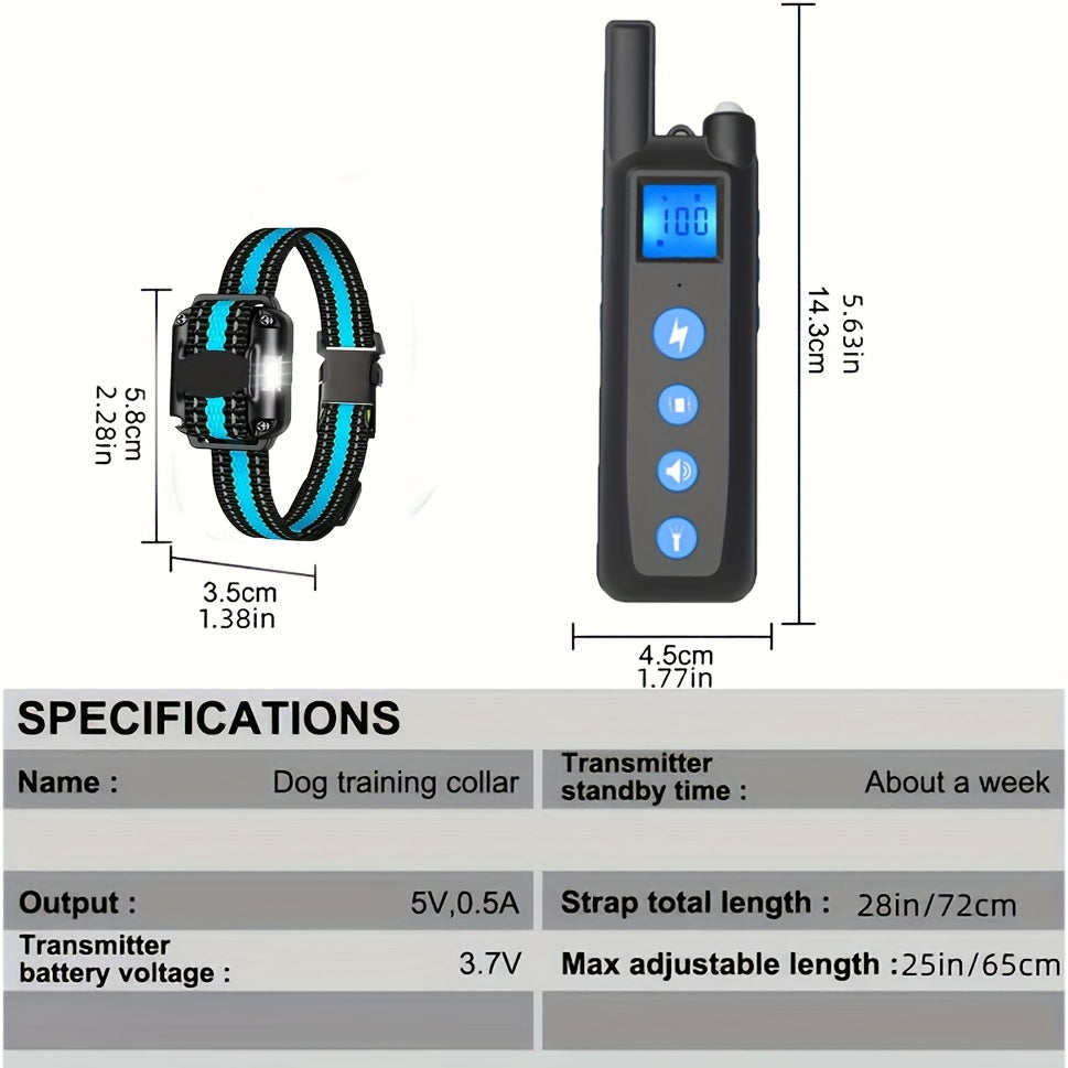 For 5-150lbs Dogs Training Collar Remote Adjustable Strap