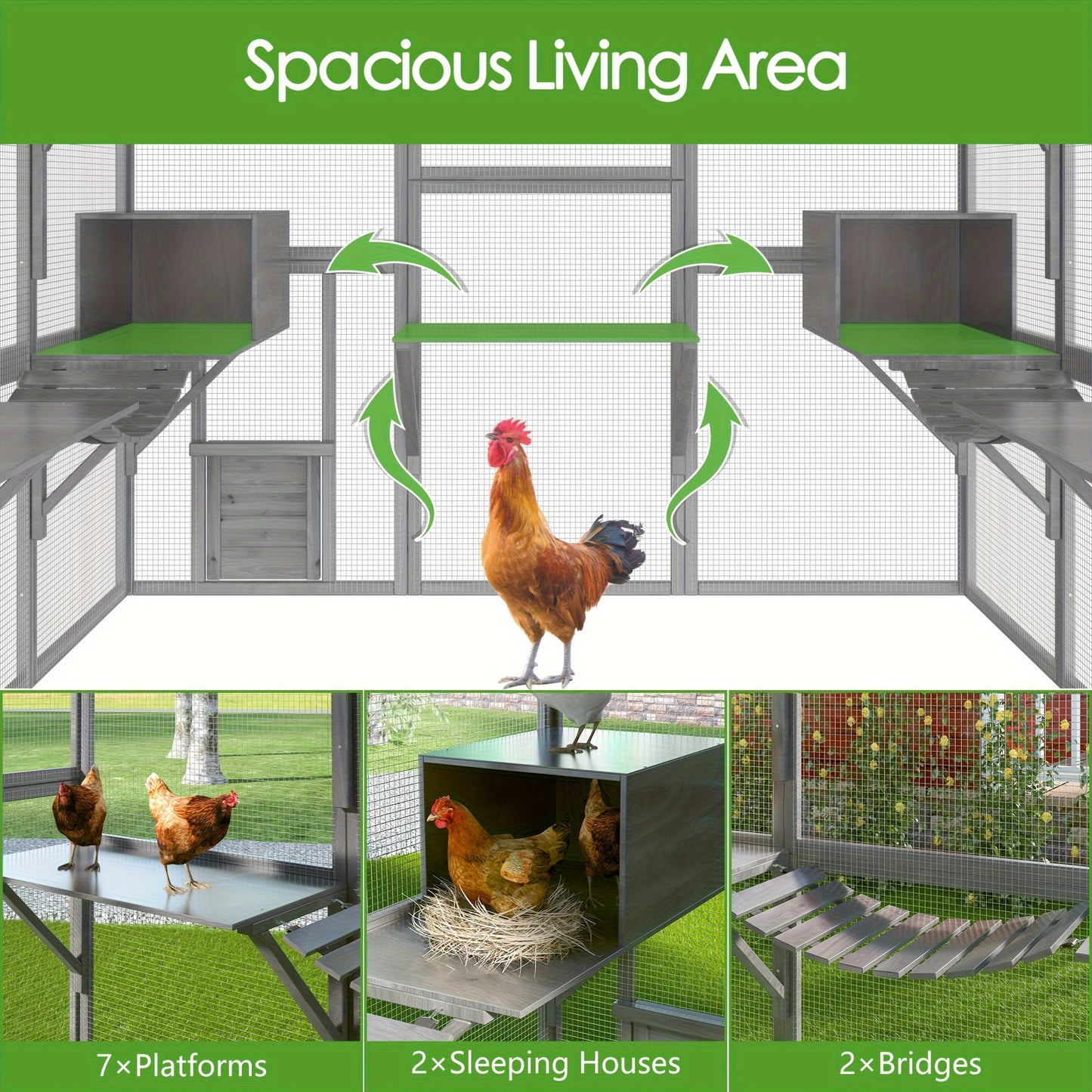 Spacious Outdoor Cat And Chicken Exploration Enclosure For Safety