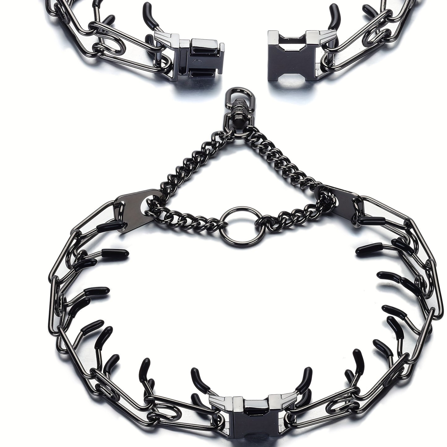 14 to 26 Inch Stainless Steel Chain Dog Collar Quick Release