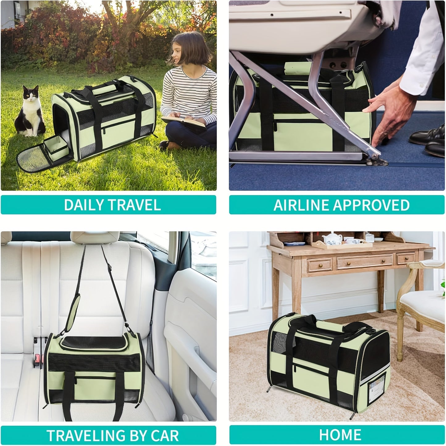 TSA Approved Soft Sided Cat Carrier with Cozy Design