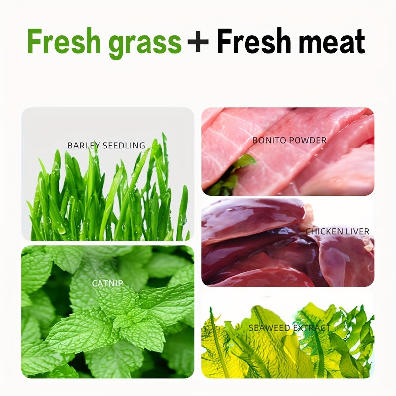 Freeze-Dried Catgrass Stick 30 Roots Instant Cat Snack