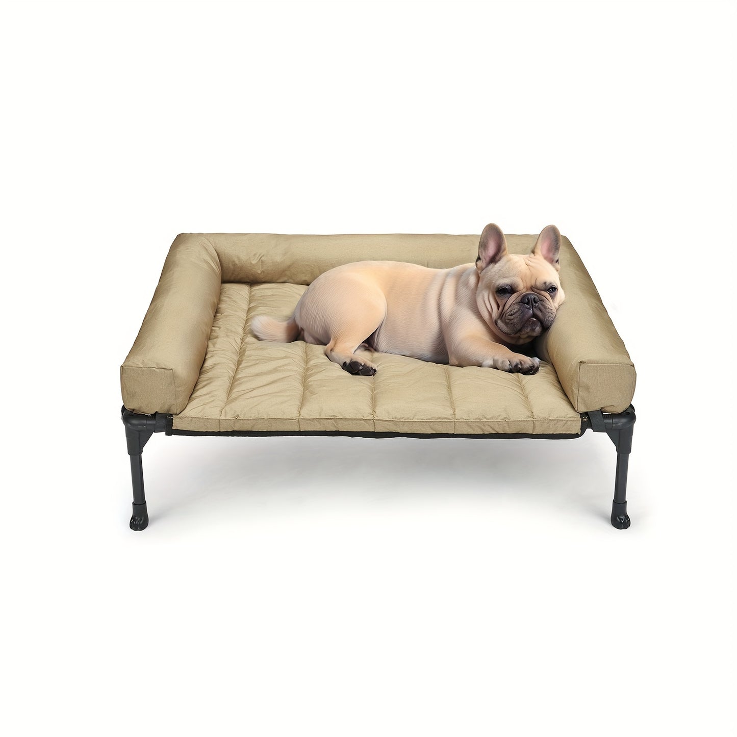 Veehoo Cooling Elevated Dog Bed with Removable Pillow-Top Mat