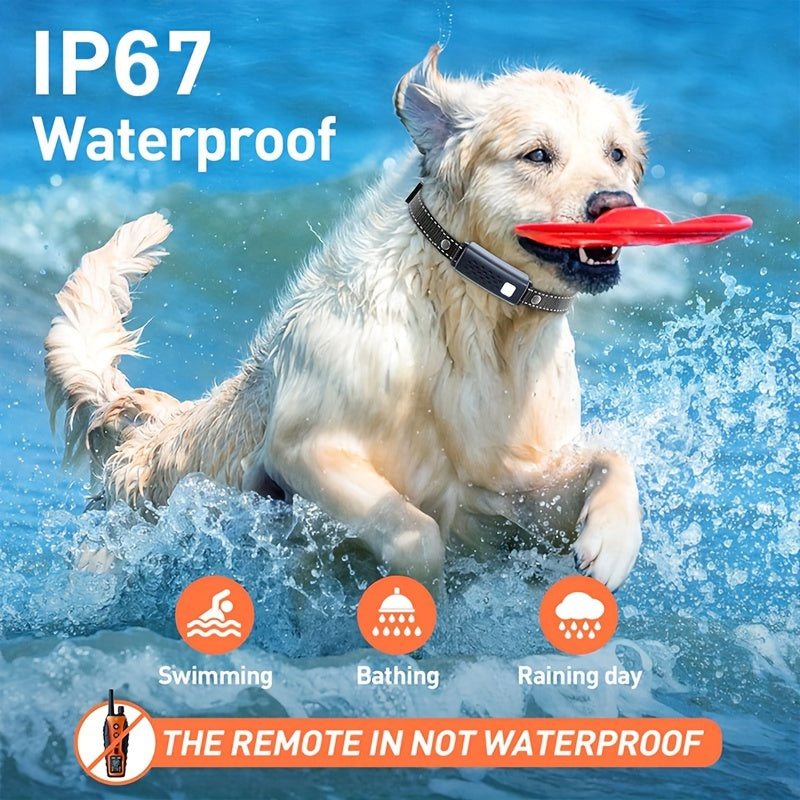 Dog Shock Collar 2 Dogs 15-150lbs Waterproof With Flashing Light