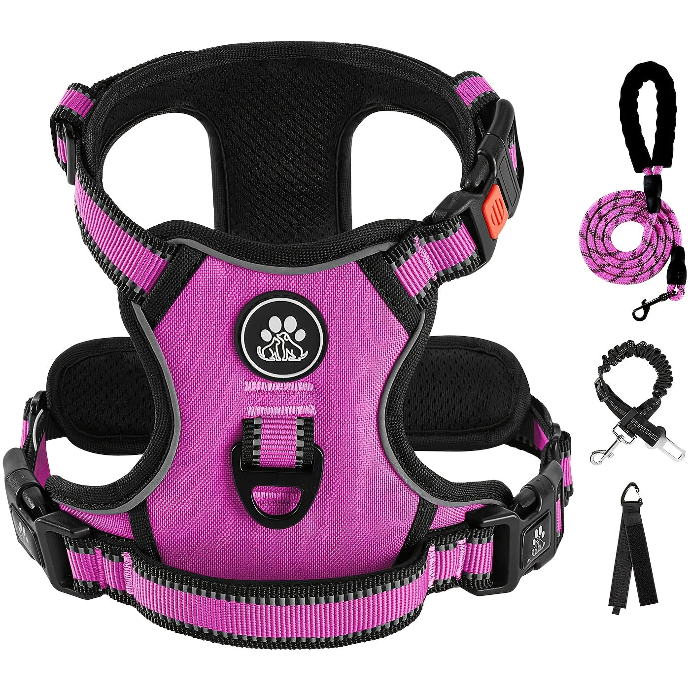 Fully Reflective No Pull Dog Harness for Comfortable Walks