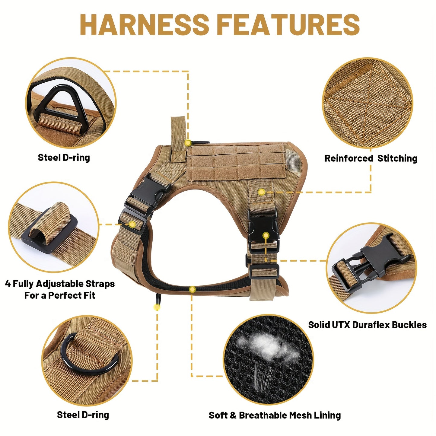 Tactical Pet Chest Harness for Ultimate Comfort and Control