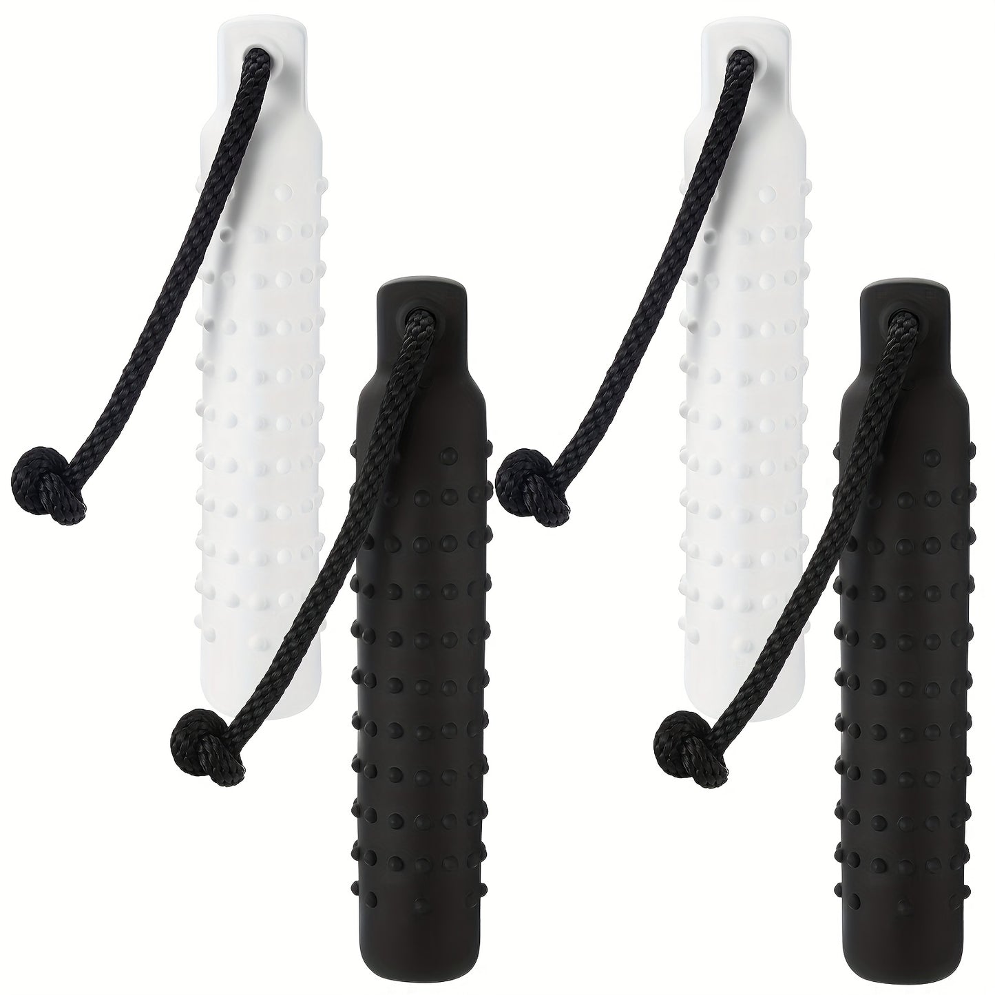 4pcs Dog Training Bumper With Throw Rope 11 X 2 Inch