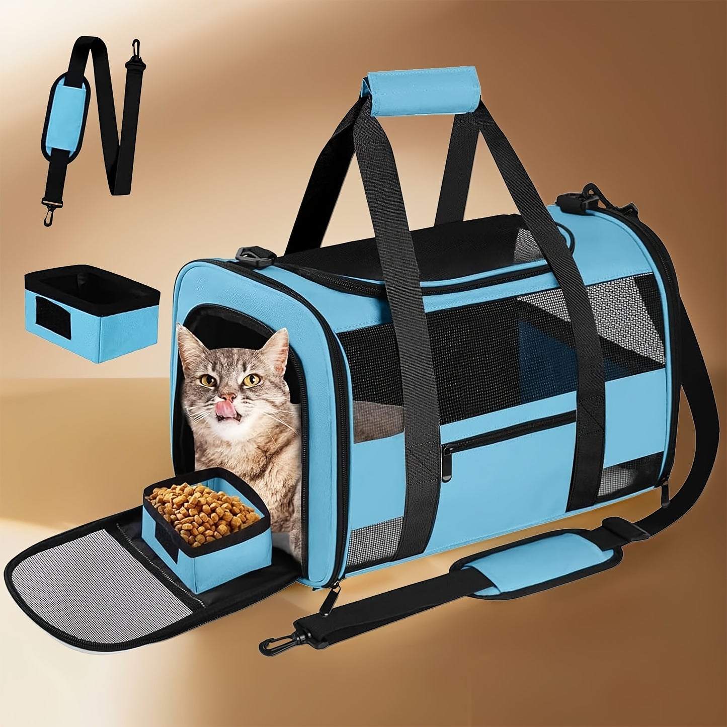 TSA Approved Soft Sided Cat Carrier with Cozy Design