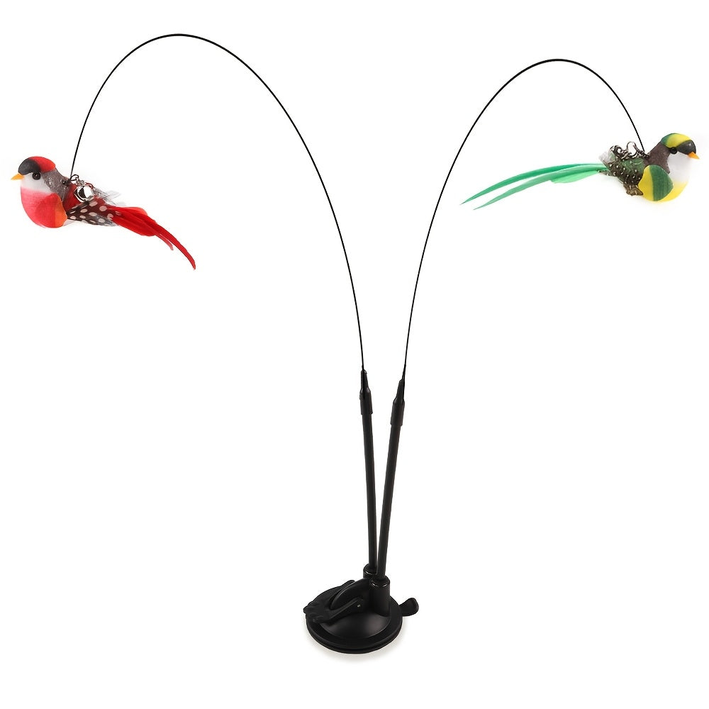 Cat Teaser Set Simulated Bird Hands-Free Cat Stick Long Rod