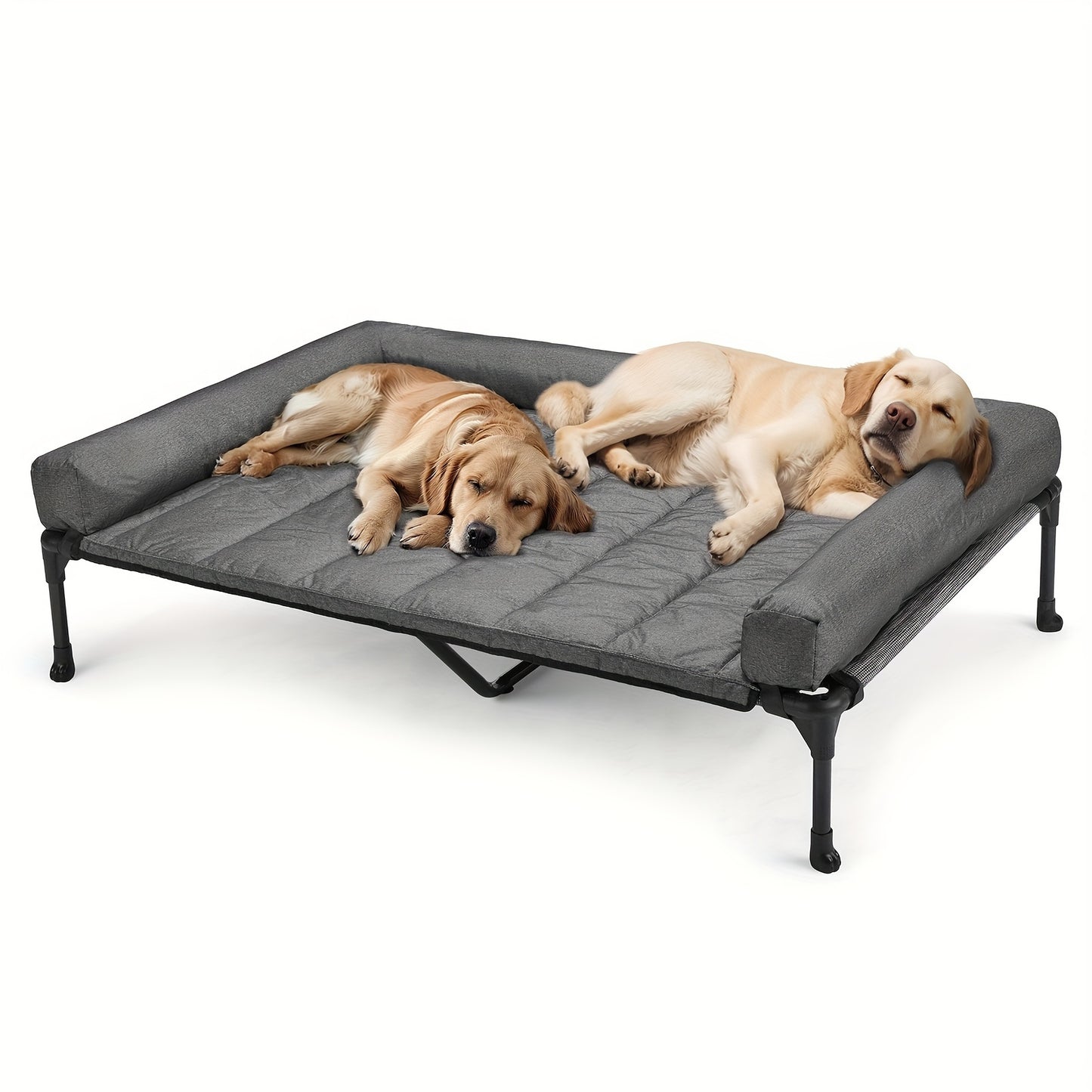 Veehoo Cooling Elevated Dog Bed with Removable Pillow-Top Mat