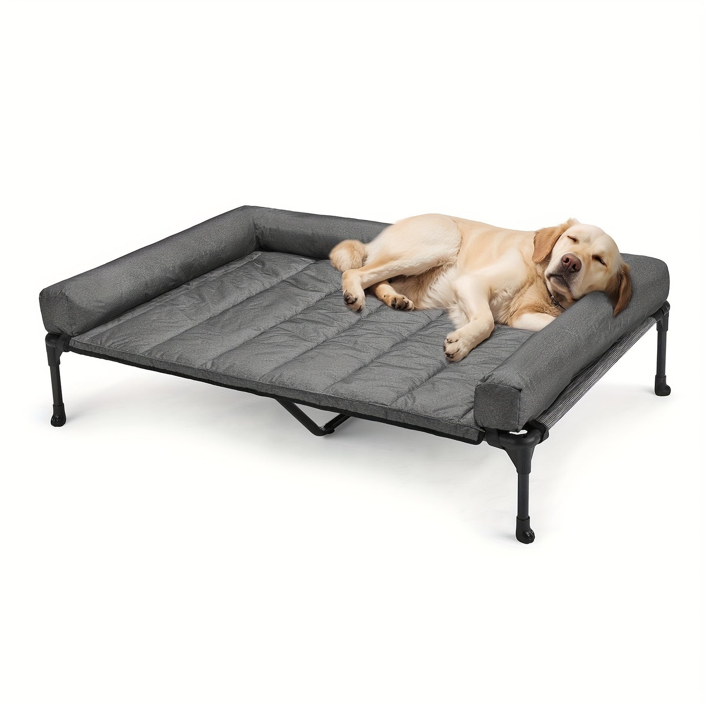 Veehoo Cooling Elevated Dog Bed with Removable Pillow-Top Mat