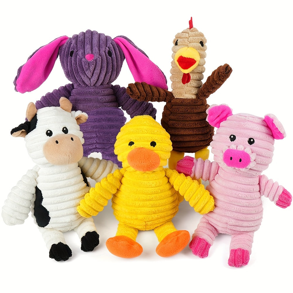 Plush Squeaky Dog Toys Value Pack Interactive Chew Bundle