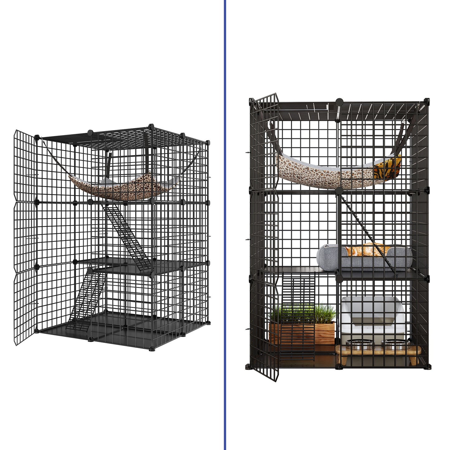 DIY Cat Enclosure with Hammock for Indoor and Outdoor Play