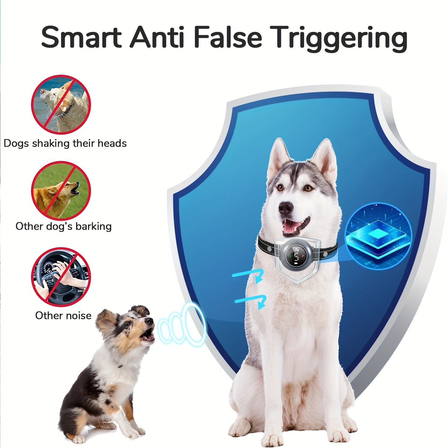2-in-1 Dog Shock Collar & Dog Bark Collar With Remote