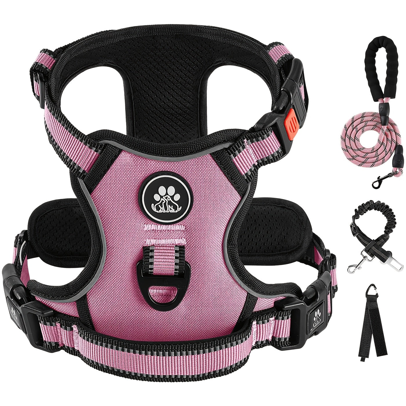 Fully Reflective No Pull Dog Harness for Comfortable Walks