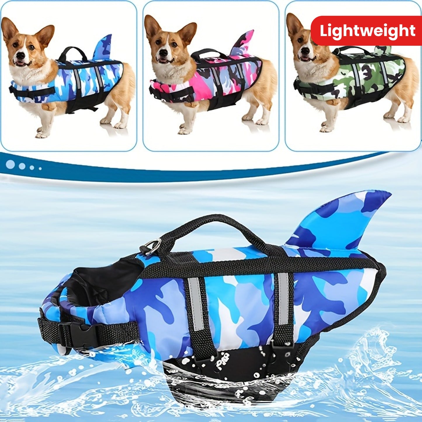Adjustable Floating Dog Vest for Safe Beach Adventures
