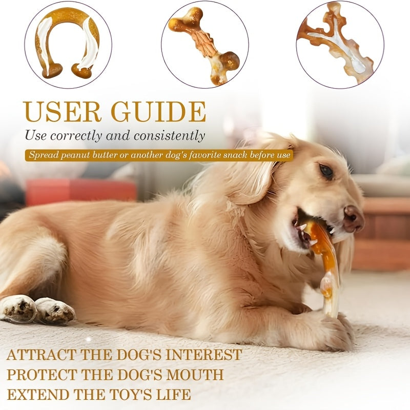 Durable Nylon Dog Chew Toys Bacon Flavor Pack