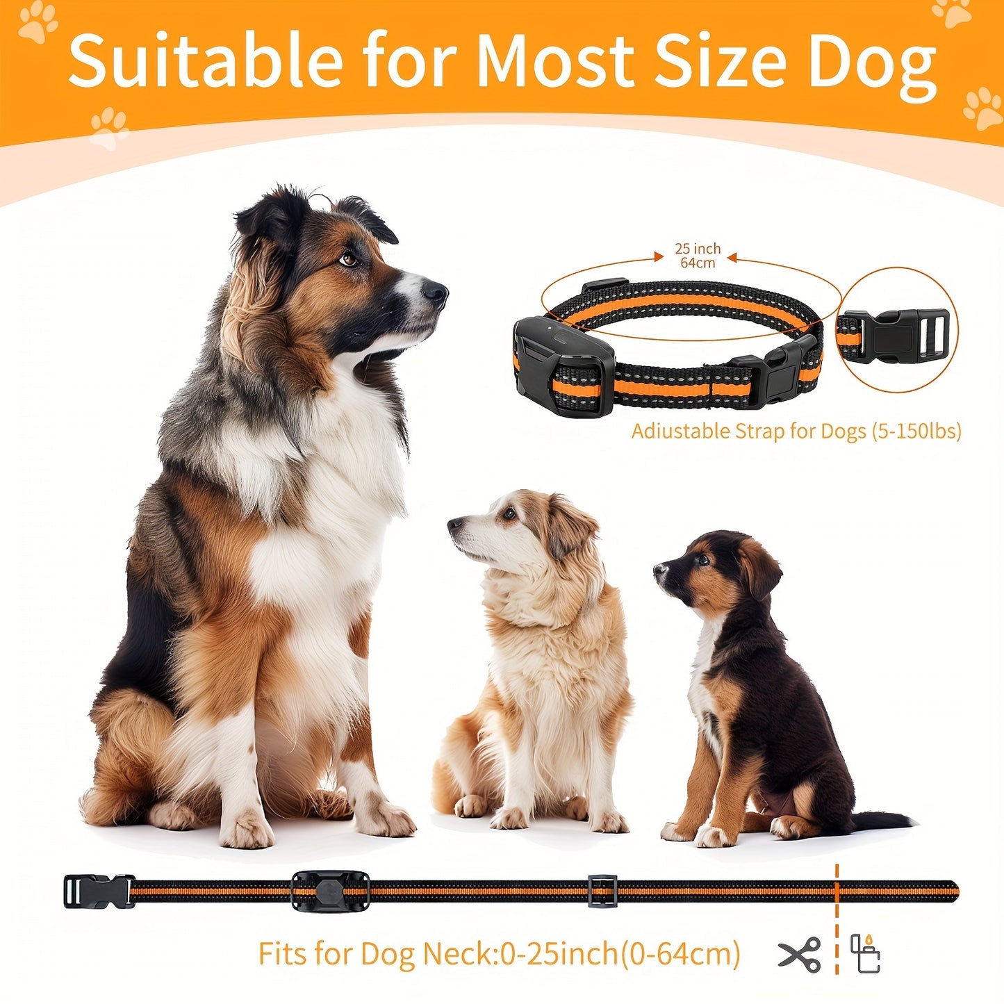 1/2 Collars 3300ft Range Dog Training Collars With Remote