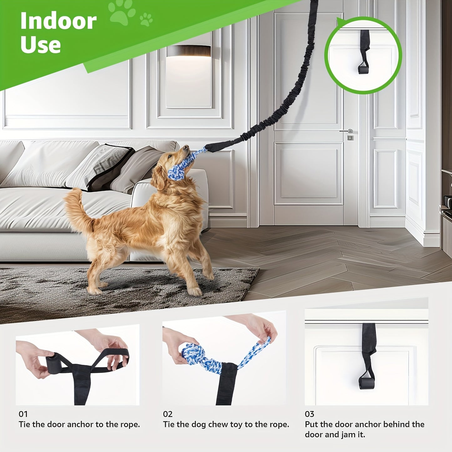 Dog Rope Toy Tug Of War For Small Medium Large Dogs