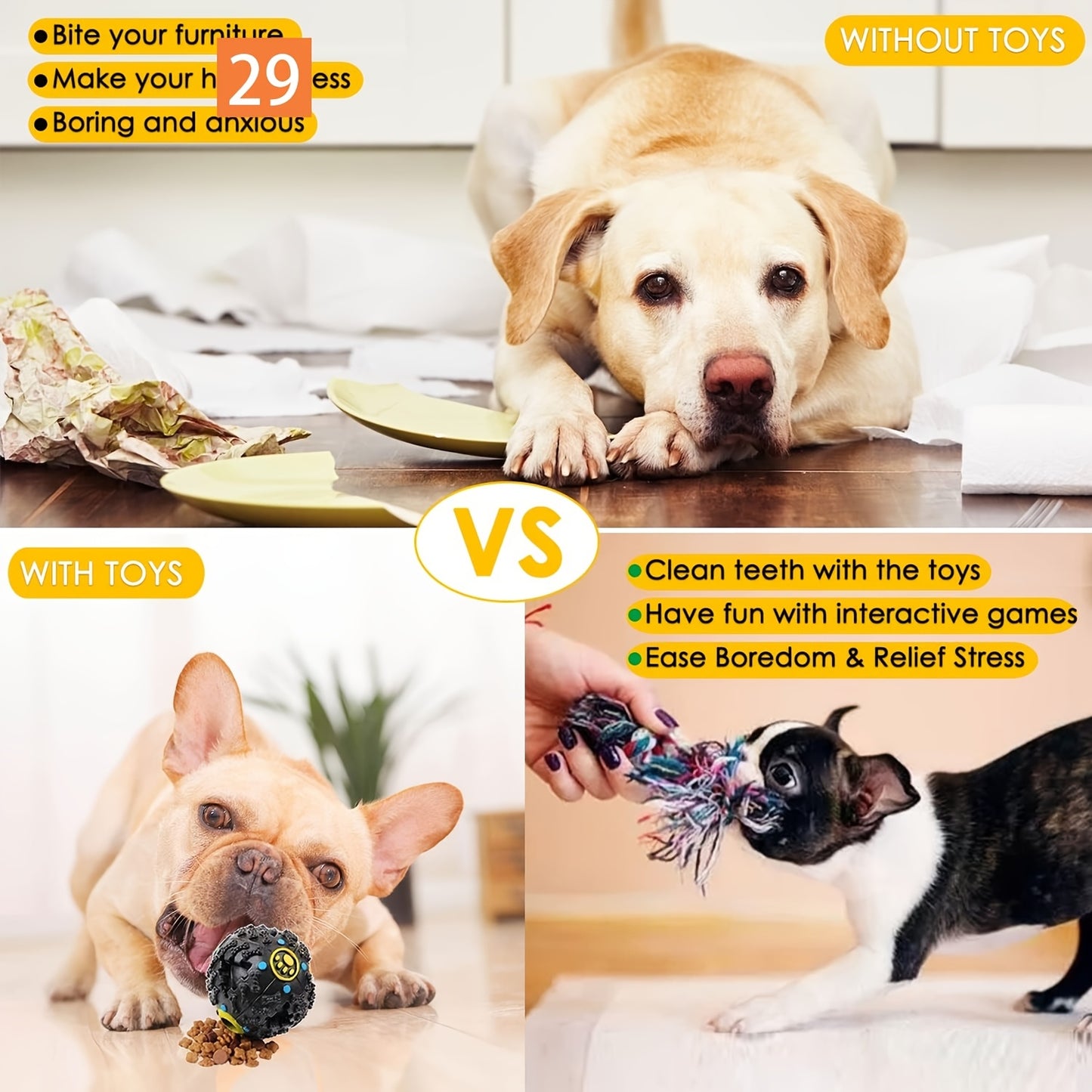 Interactive Dog Toy Set for Small and Medium Dogs