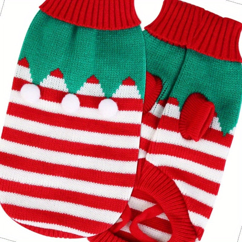 Pet Christmas Turtleneck Sweater for Dogs and Cats