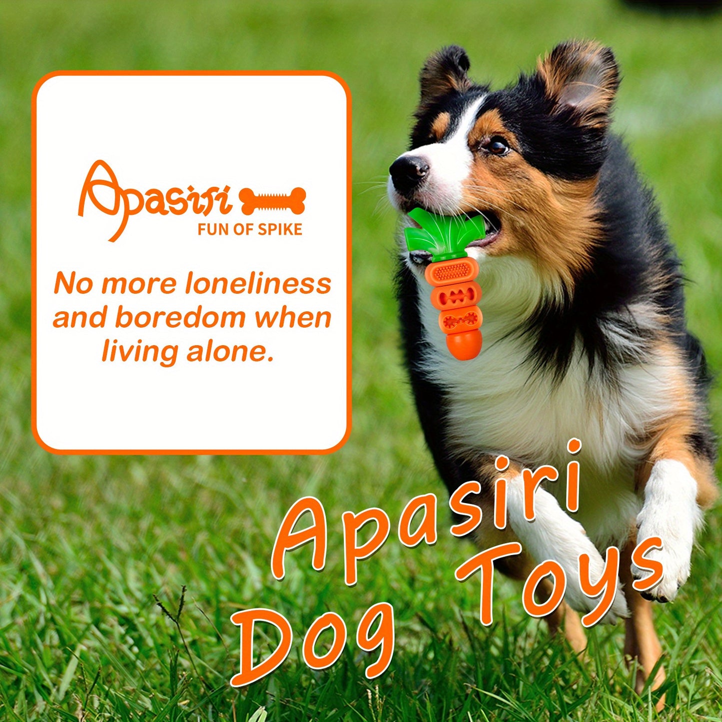 Indestructible Dog Chew Toy Carrot Shape Stress Relief Durable Nylon