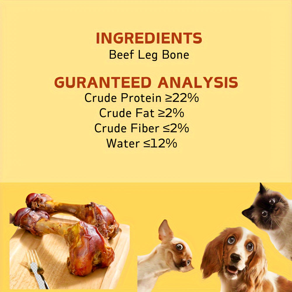 Natural Beef Dog Bones Tough Chew Toys for Aggressive Chewers