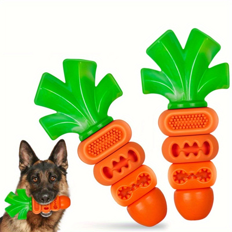 Indestructible Dog Chew Toy Carrot Shape Stress Relief Durable Nylon