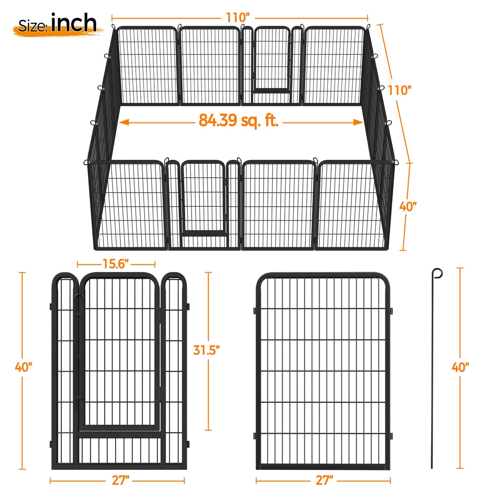 Costoffs Metal Pet Playpen Panels for Indoor and Outdoor Use