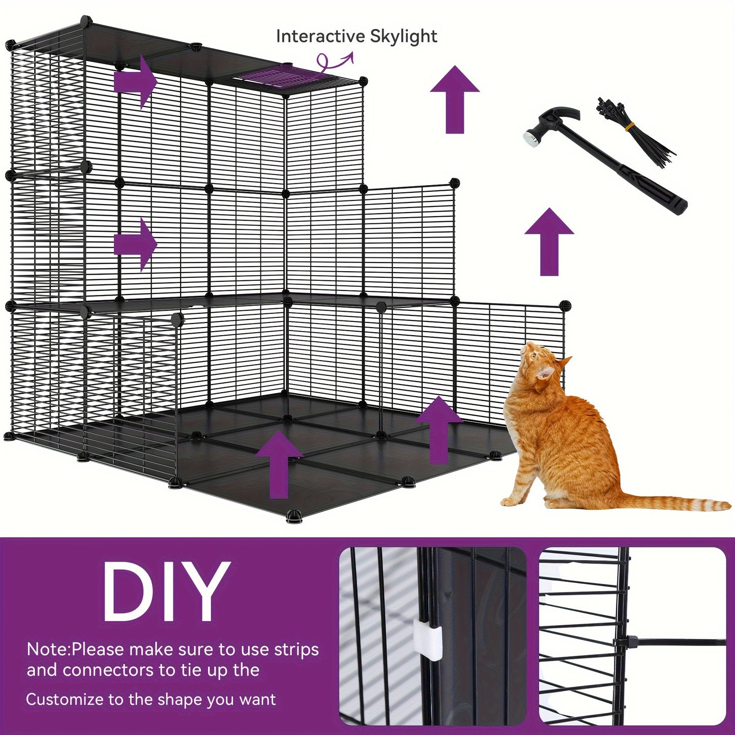 YITAHOME 4 Tier Cat Cage With Hammock For Indoor Outdoor Use