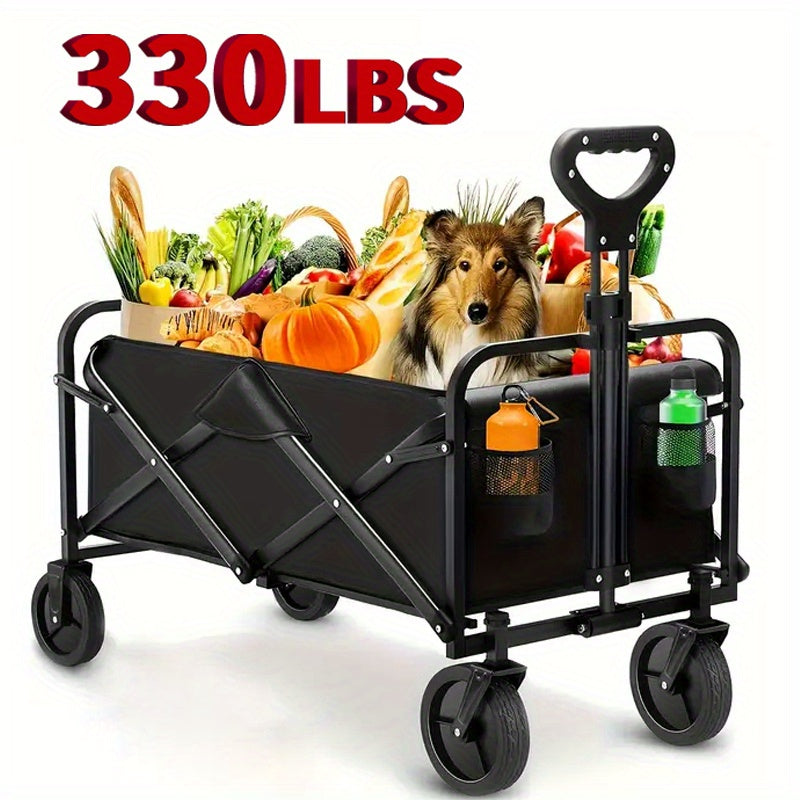 Foldable Pet Travel Trolley with All-Terrain Wheels 680LBS