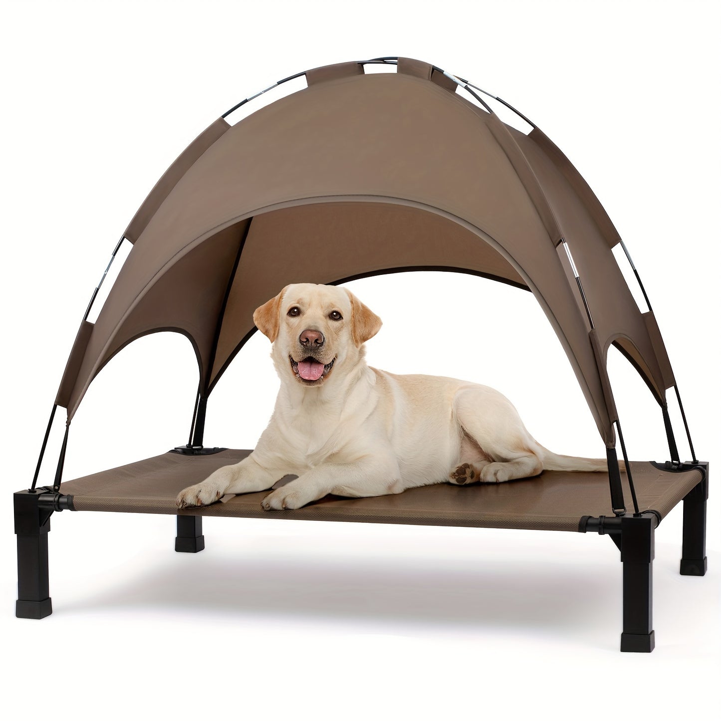 Elevated Outdoor Dog Bed With Canopy And Shade Tent