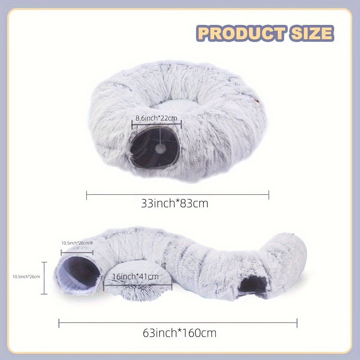Cat Nest Pet Cat Tunnel Plush Warm Foldable Detachable Washable Multi-Functional Splicing Cat Channel
