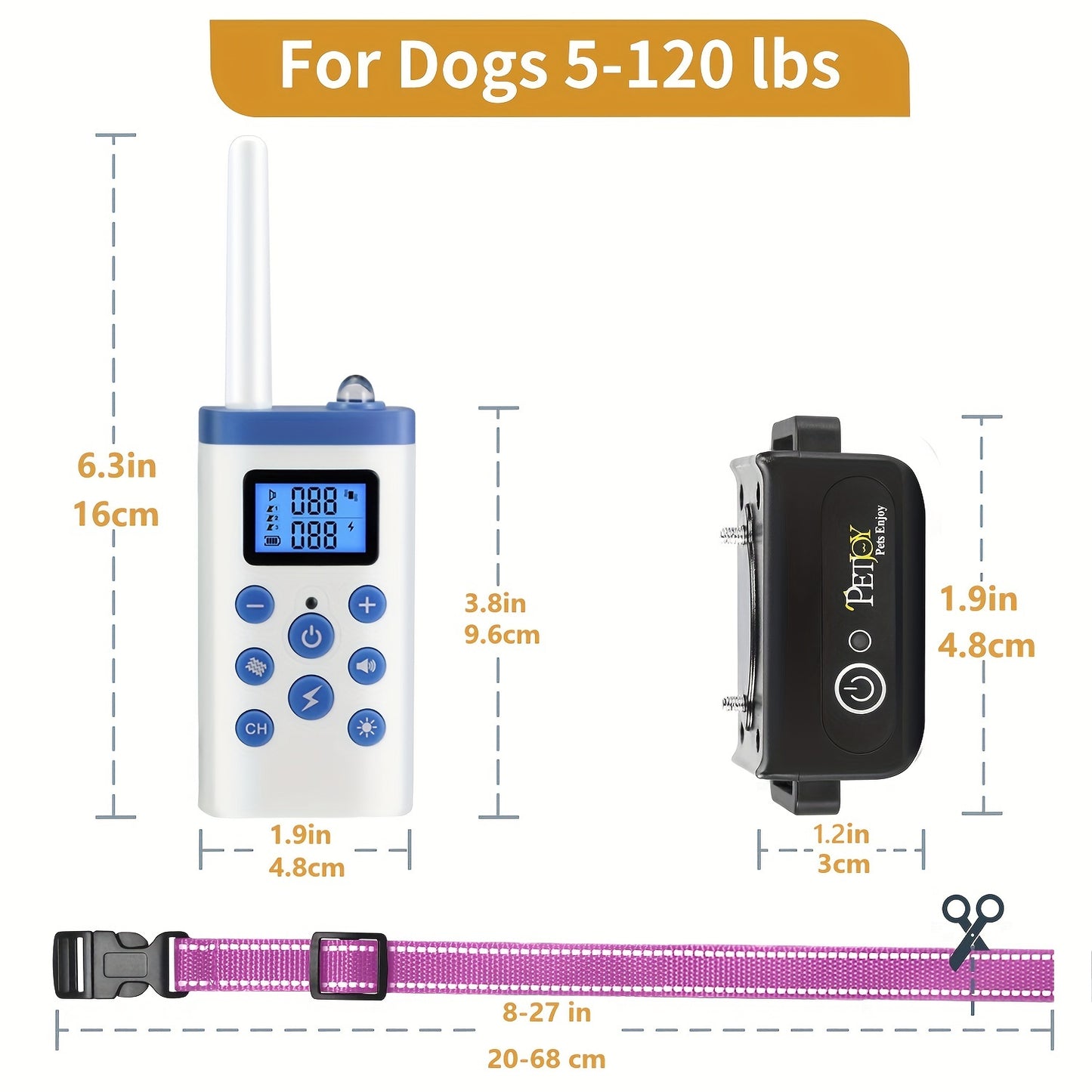 Shock Collar with Remote 3 Dog Shock Collar 3600 Ft Range