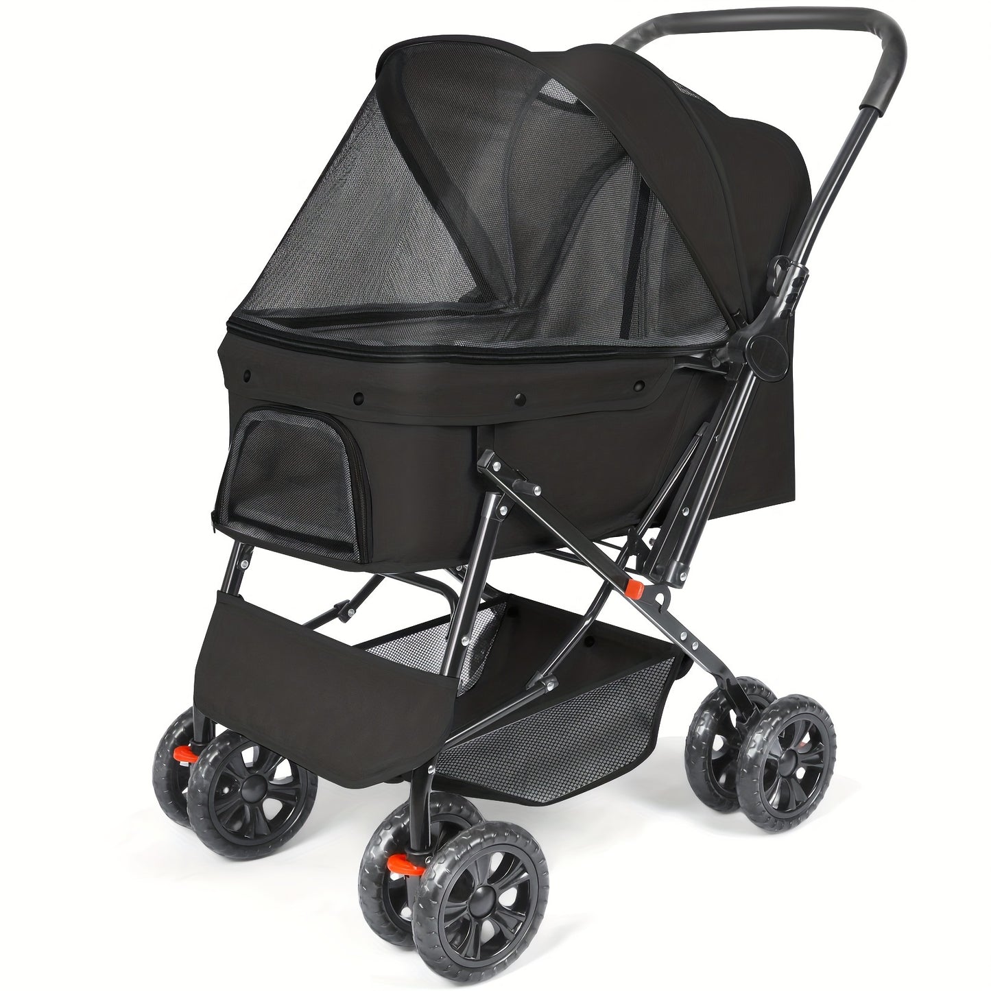 Medium-Sized 50 Pound Dog Stroller With 360 Front Wheels