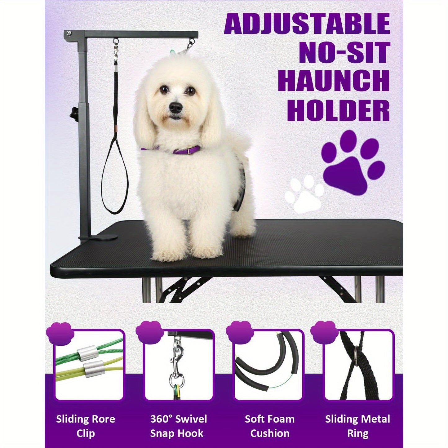Adjustable 35 Inch Dog Table Arm with Clamp and Post Pro
