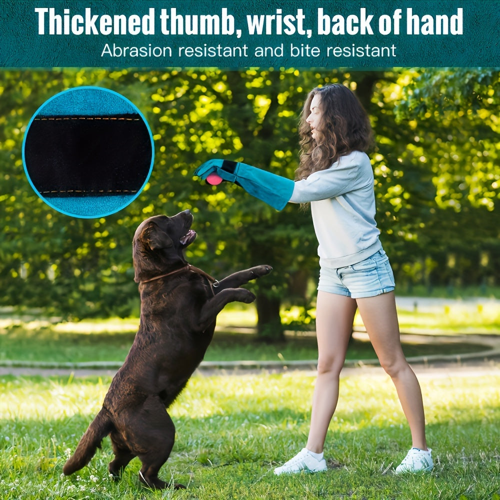 17.72inch Thickened Dog Training Gloves - Anti-Scratch Protection