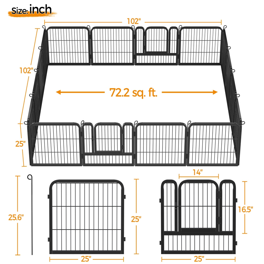 Costoffs Metal Pet Playpen Panels for Indoor and Outdoor Use