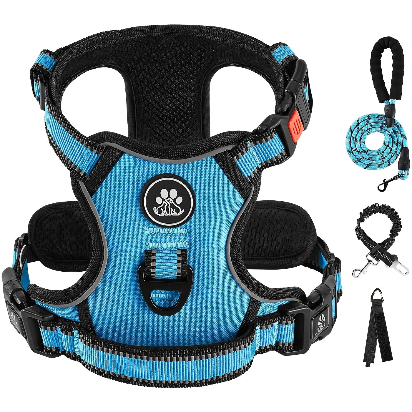Fully Reflective No Pull Dog Harness for Comfortable Walks