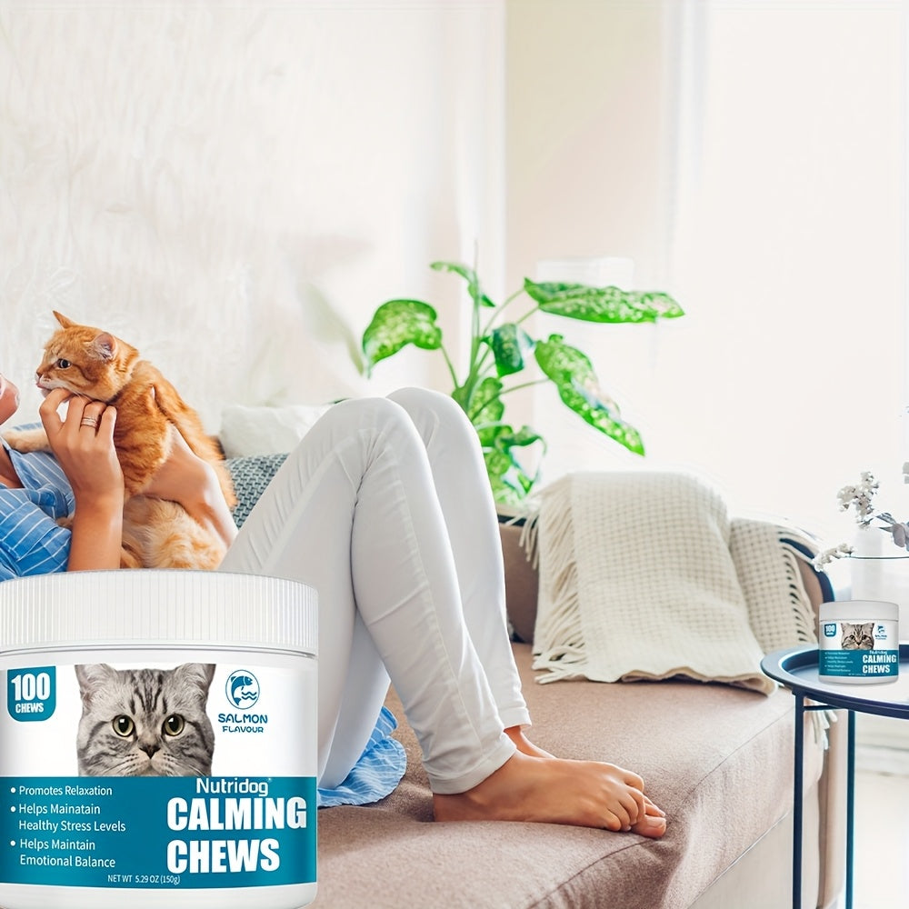 100 Soft Chews Calming Support For Cats - Relax Herbal Chews
