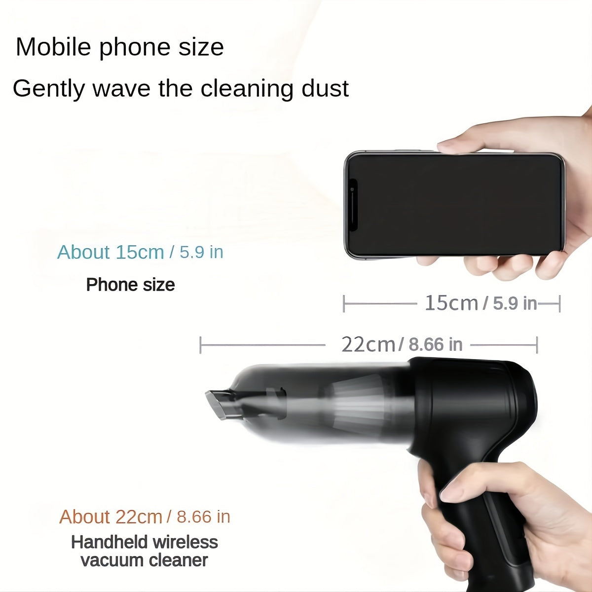 Wireless Vacuum Cleaner 3-in-1 Strong Suction Compact Design